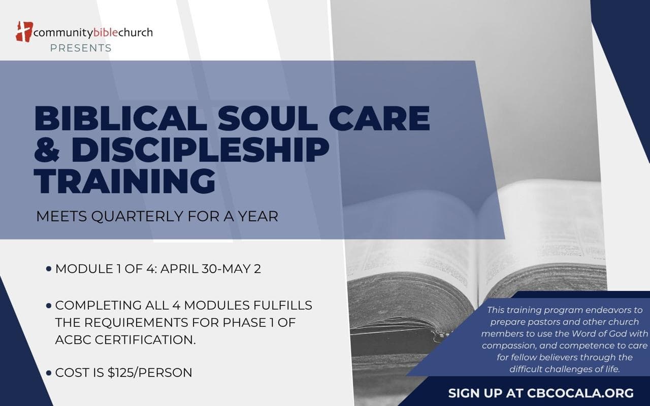 Biblical Soul Care and Discipleship Training